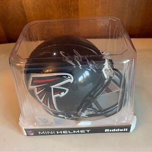 Vic Beasley  #44 2017 Atlanta Falcons Signed Riddle Mini Helmet in Box